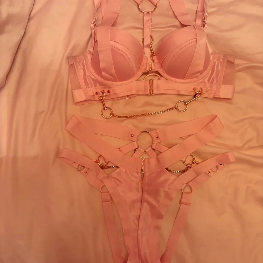 Honey Birdette Kukoro Blush & Rose Gold Set - Picture 2 of 7